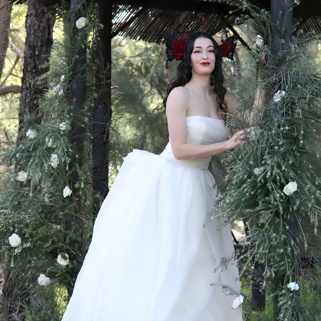 Silky soft delicate work of art. Finely boned bodice, with a full bodied beautifully layered flowing romantic buttery soft skirt. A sensational silky showstopper by Vera Wang.