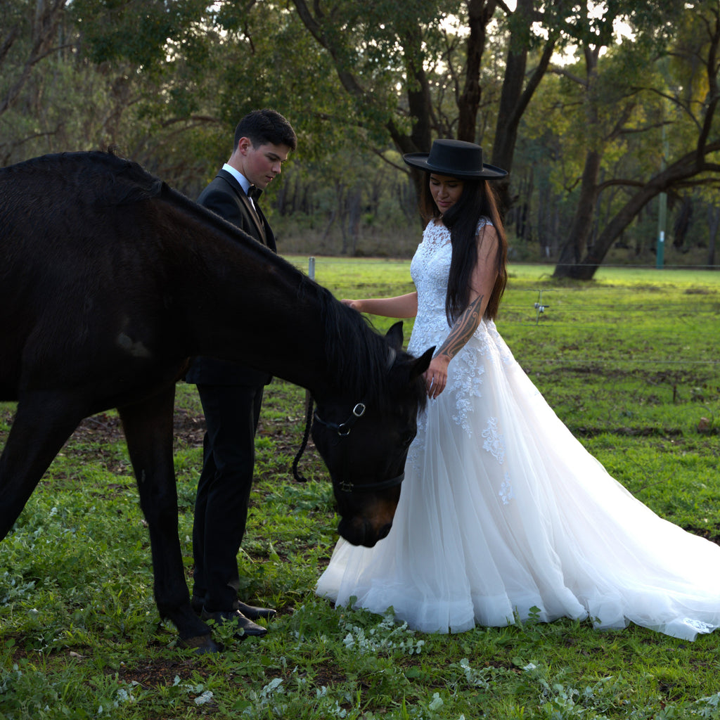 Bridal VIP appointment at Within Reach for Brides Perth – bride with stylist and guests enjoying bridal dress fitting