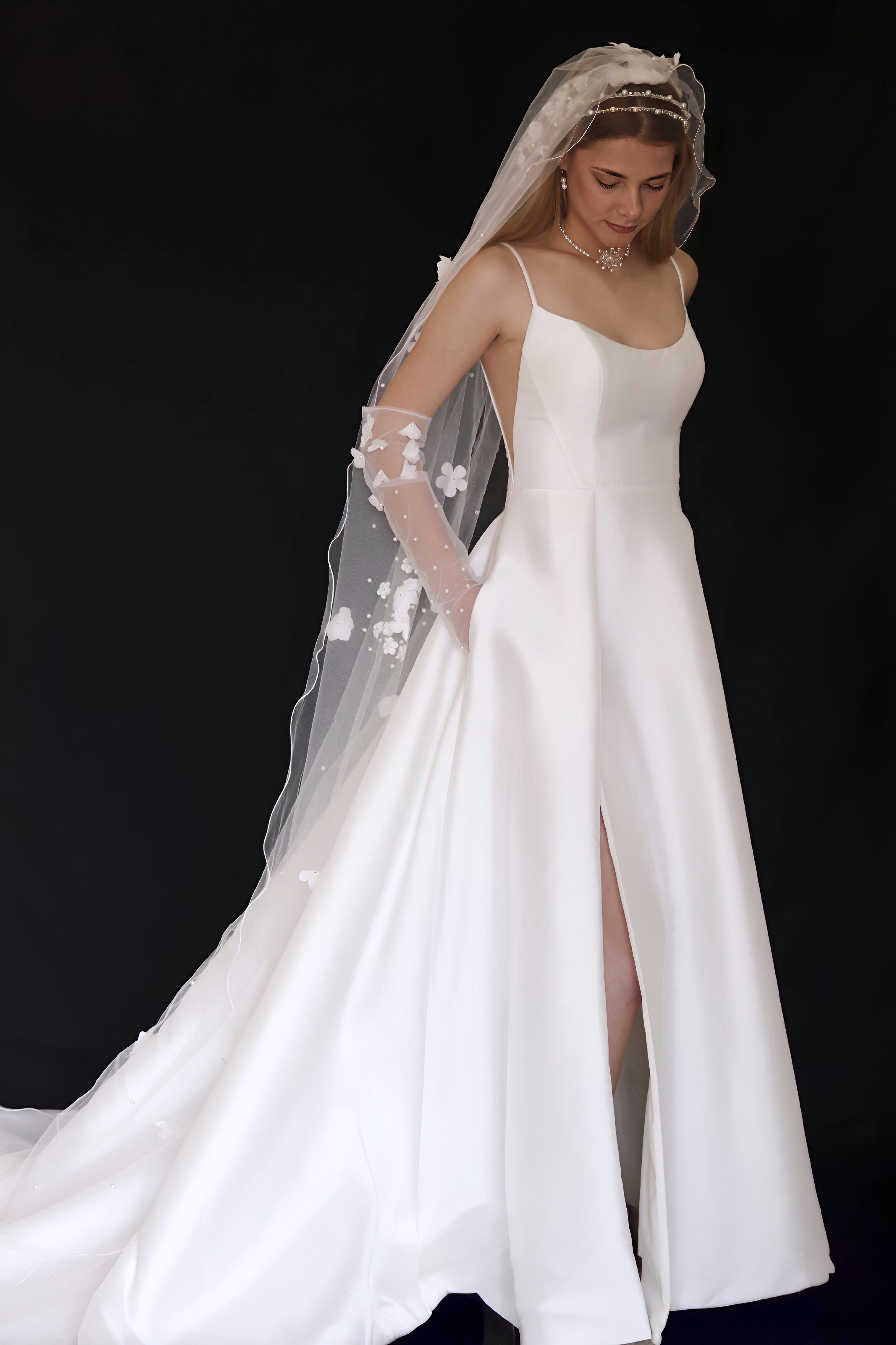 Essense of Australia wedding dress hire Perth – finely boned bodice and soft flowing romantic skirt, fits AU10-12