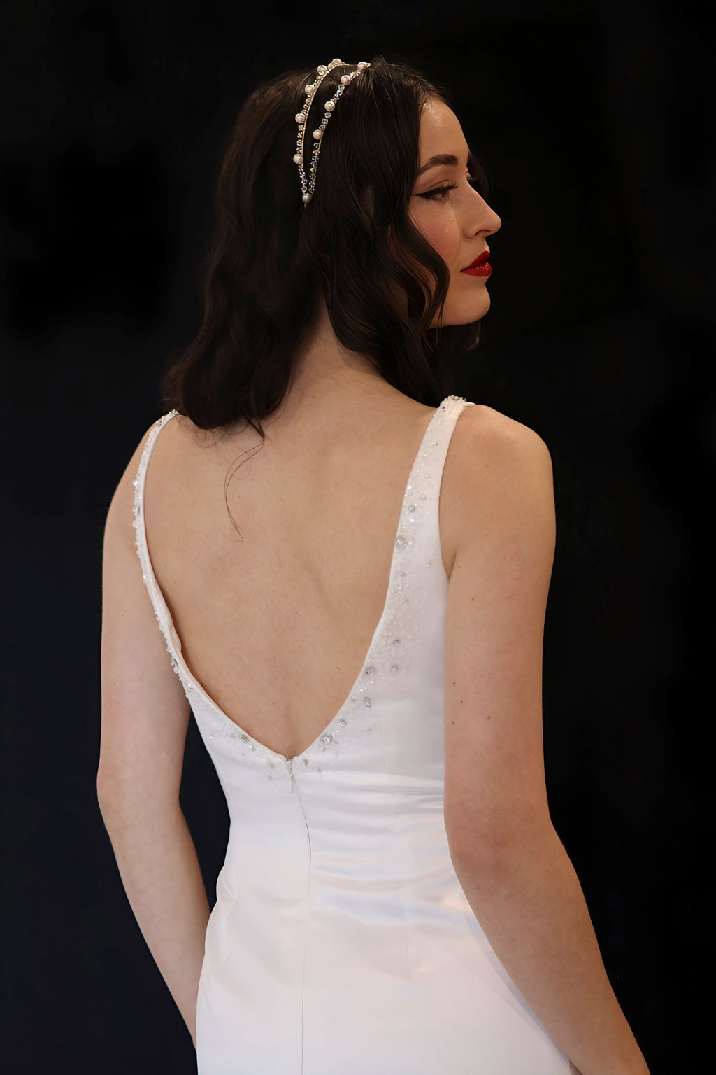 Essense of Australia wedding dress hire Perth – ruched design with sparkle, fits AU10-12