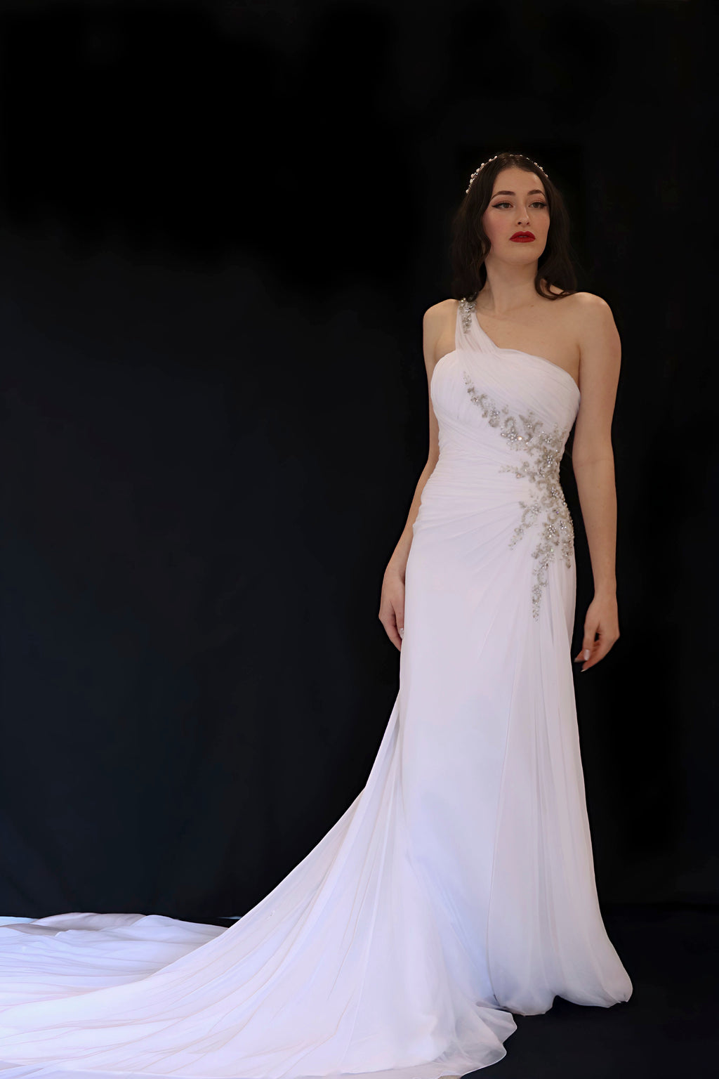 Maggie Sottero hand beaded floral strapless wedding dress hire Perth, fits AU4-8